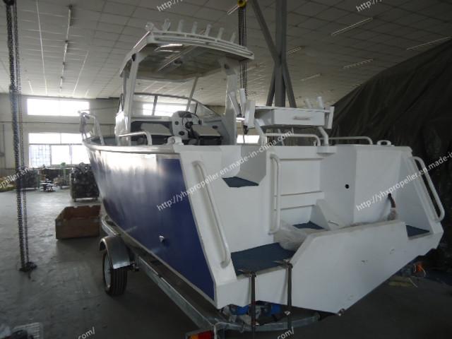 Saltwater Aluminum Fishing Boats , Cuddy Cabin Boats 1.6M Height