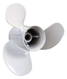 China White 3 Blade Boat Propeller , Yamaha Replacement Propellers SGS TUV BV Listed supplier
