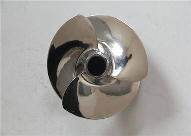 China Wheel Casting / Jet Boat Impeller Stainless Steel With 3 Blades , Sliver Color supplier