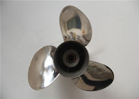 China Polished Stainless Steel Outboard Motor Propellers 3 Blades With 13 3/4x15 Size company