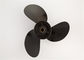 3b2w64517-1 Black Aluminium Boat Propellers For Tohatsu Outboard Engine supplier