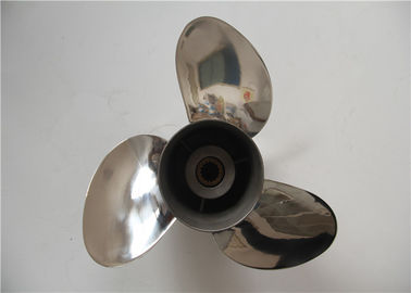 China Polished Stainless Steel Outboard Motor Propellers 3 Blades With 13 3/4x15 Size supplier