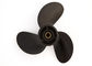 3b2w64517-1 Black Aluminium Boat Propellers For Tohatsu Outboard Engine supplier